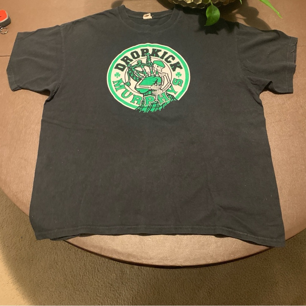 Vintage Dropkick Murphys T-Shirt Men's XL Skull Bagpiper Punk Rock Band Concert